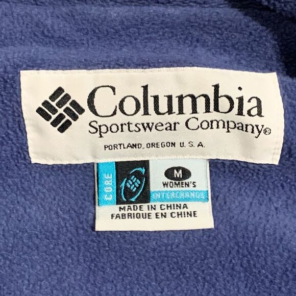 Vintage‎ Columbia Core Interchange Women's Medium Blue Ski Snow Jacket Coat Zip - Picture 2 of 6